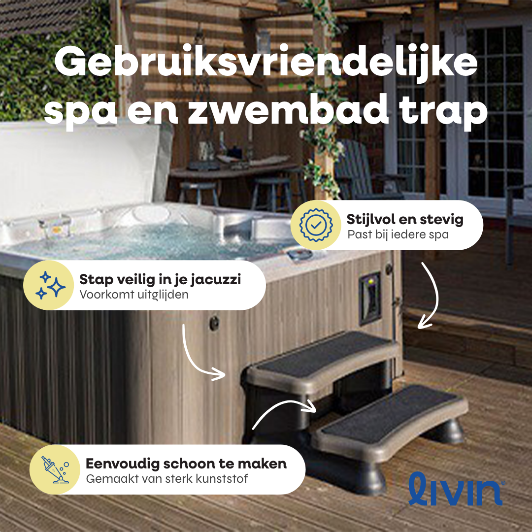 Luxe Spa Trap Antislip - Grijs