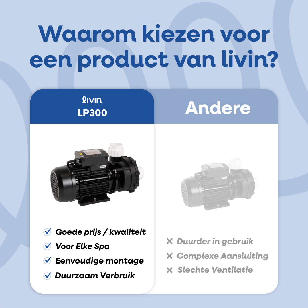 Complete weergave van de LX LP300 massagepomp met 1 snelheid en energiezuinige prestaties