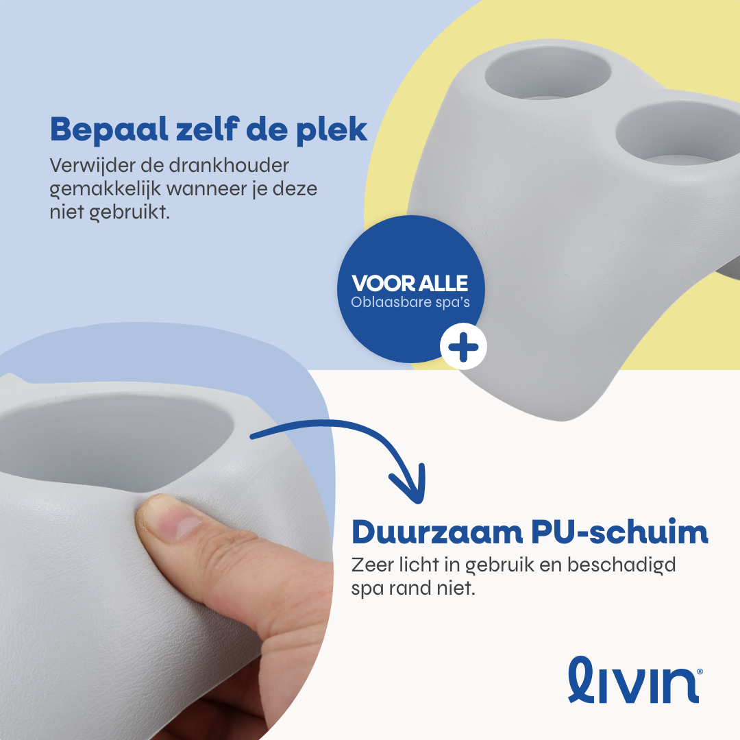 Getränkehalter für aufblasbares Spa – Grau
