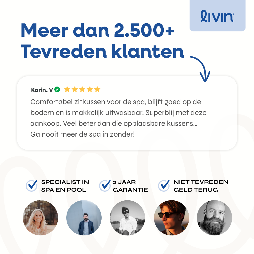 Spa Zitkussen - Vierkant (Blauw, Grijs, Beige)