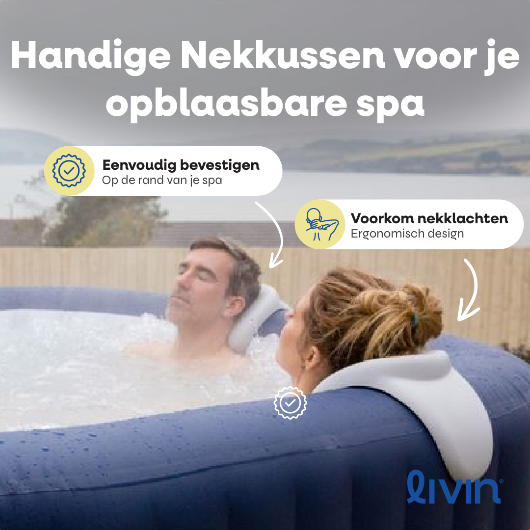 Aufblasbares Spa-Nackenkissen – Grau