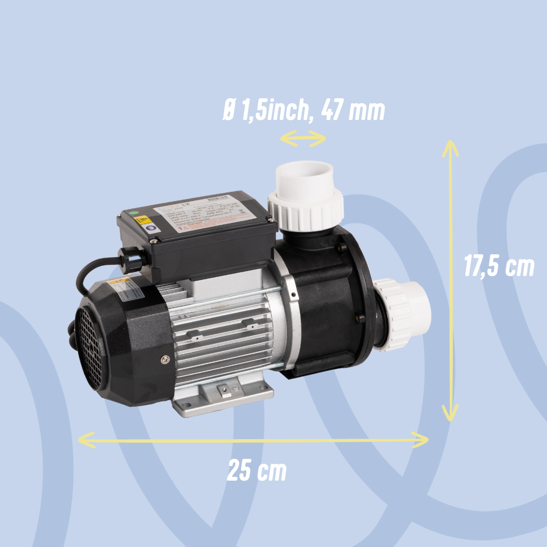 Compacte spa pomp LX JA50 met 1,5 inch aansluiting