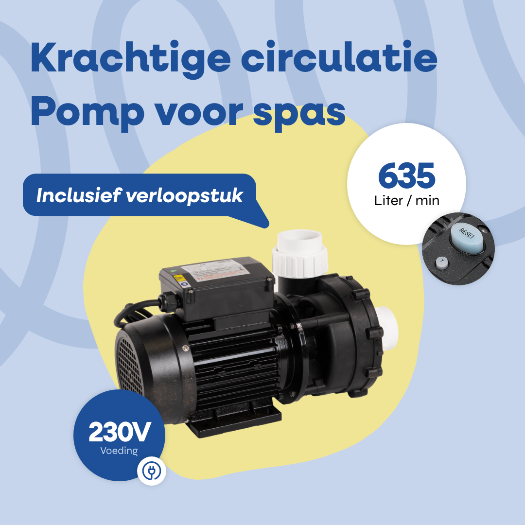 Bovenaanzicht van de LX LP300 circulatiepomp met 2,2 kW vermogen en 230V aansluiting