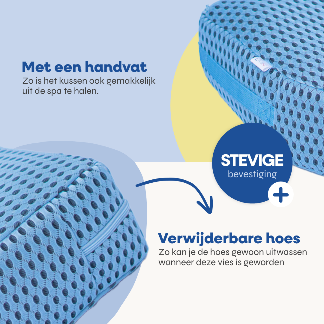 Spa Zitkussen - Vierkant (Blauw, Grijs, Beige)