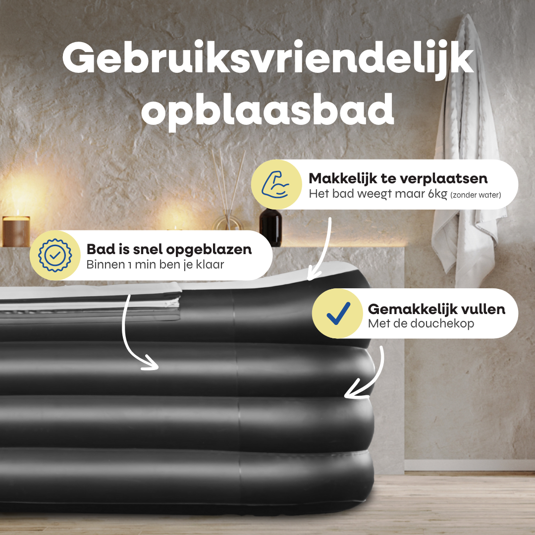 Royal Opblaasbaar Bad - Zwart