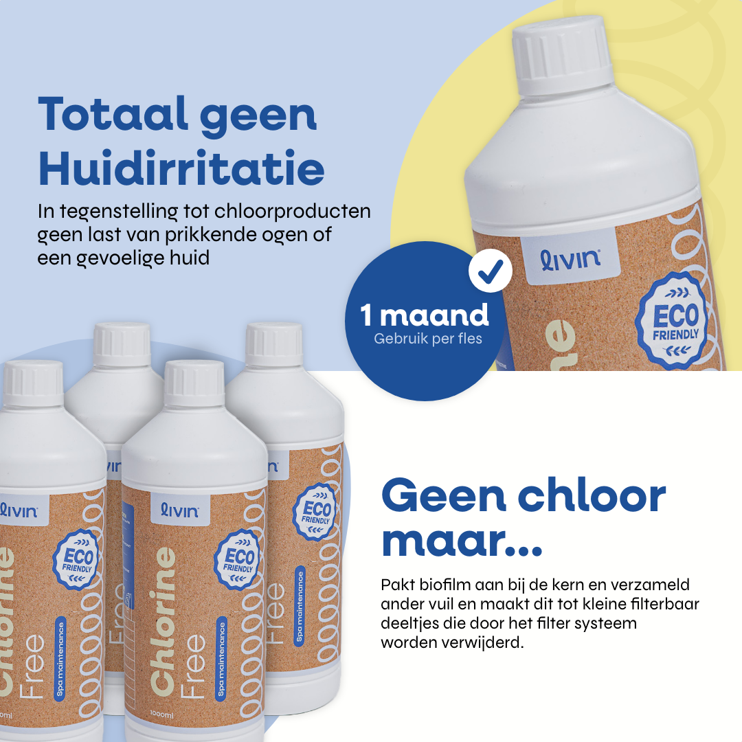 1 maand Spa Onderhoud Chloorvrij Geen Huidirritatie