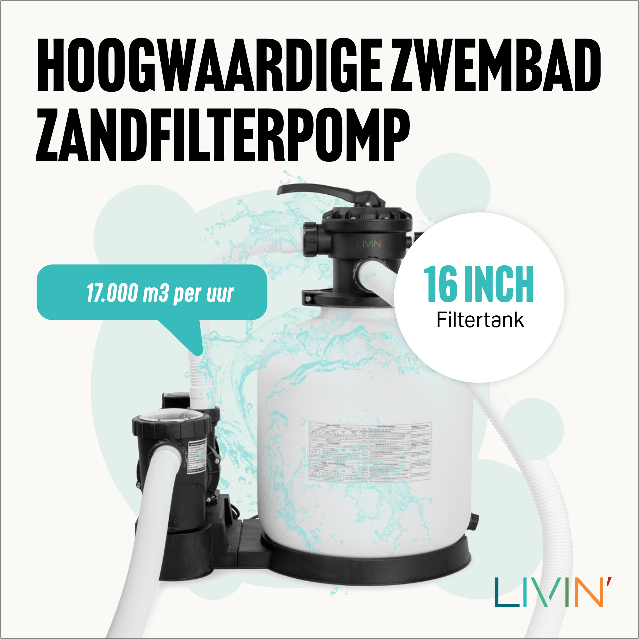 Zandfilterpomp 16 Inch