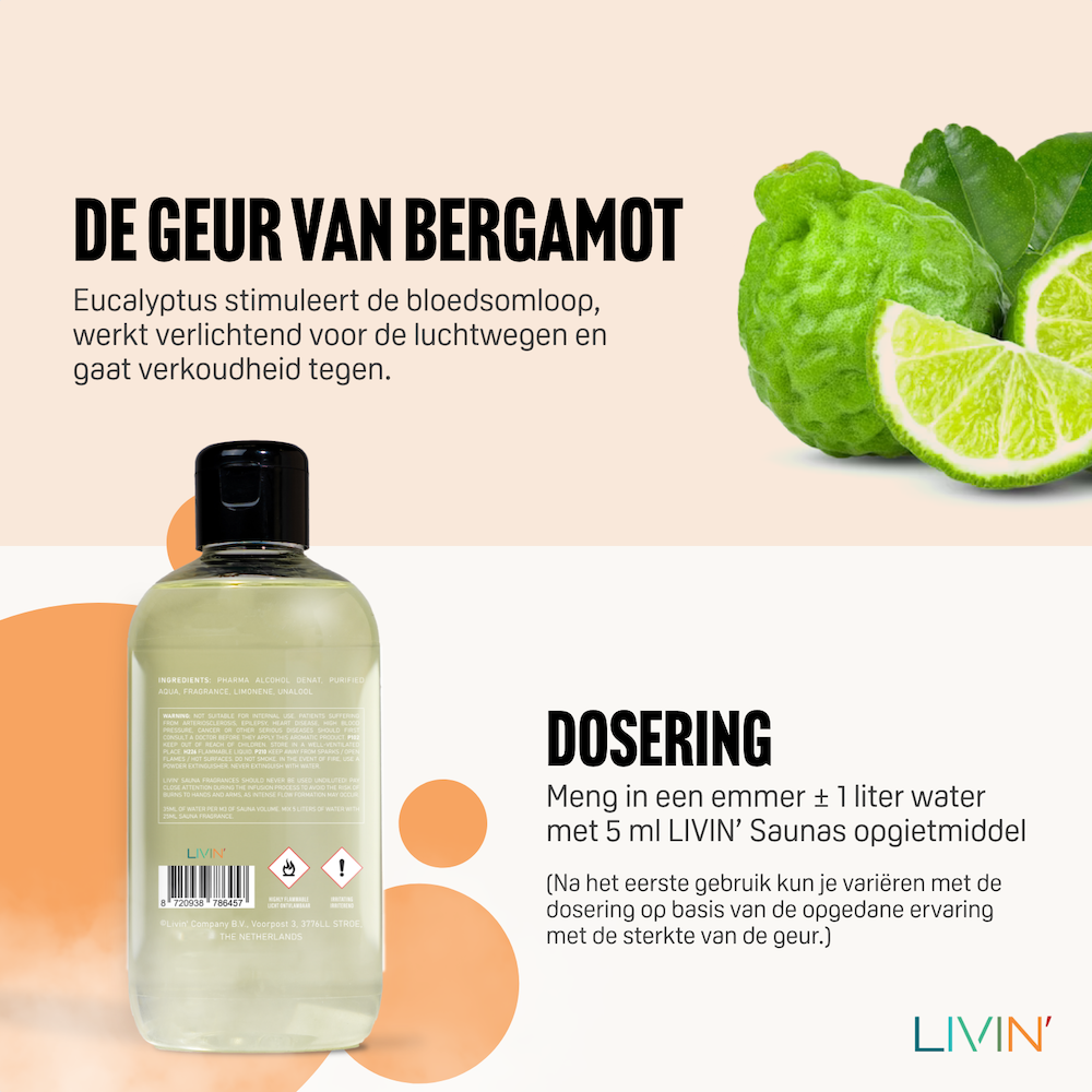 Sauna Opgietmiddel Bergamot - 250ML