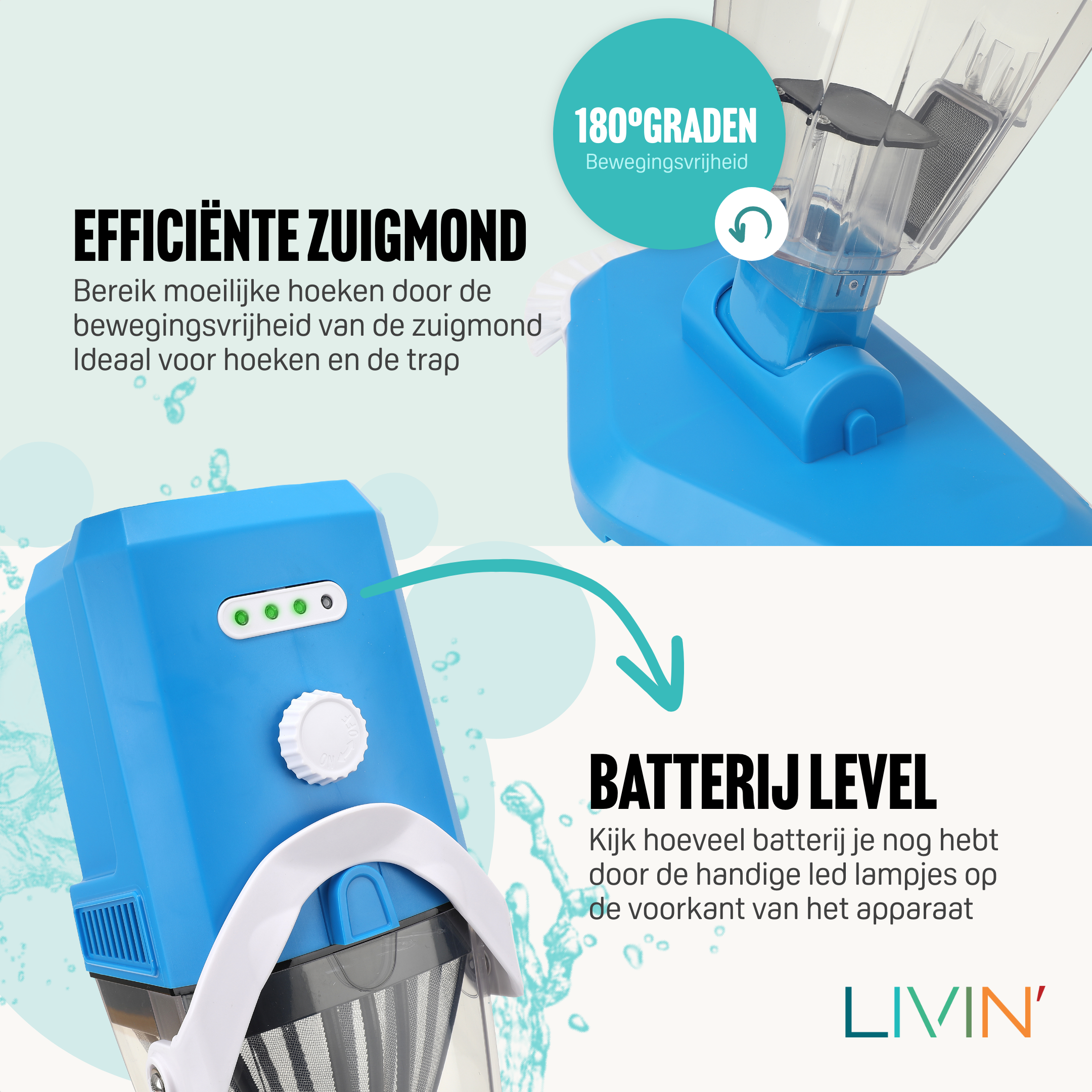 Aspirateur électrique sans fil pour spa et piscine