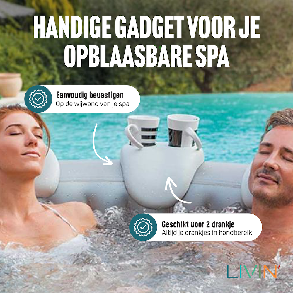 Bekerhouder voor Opblaasbare Spa - Grijs