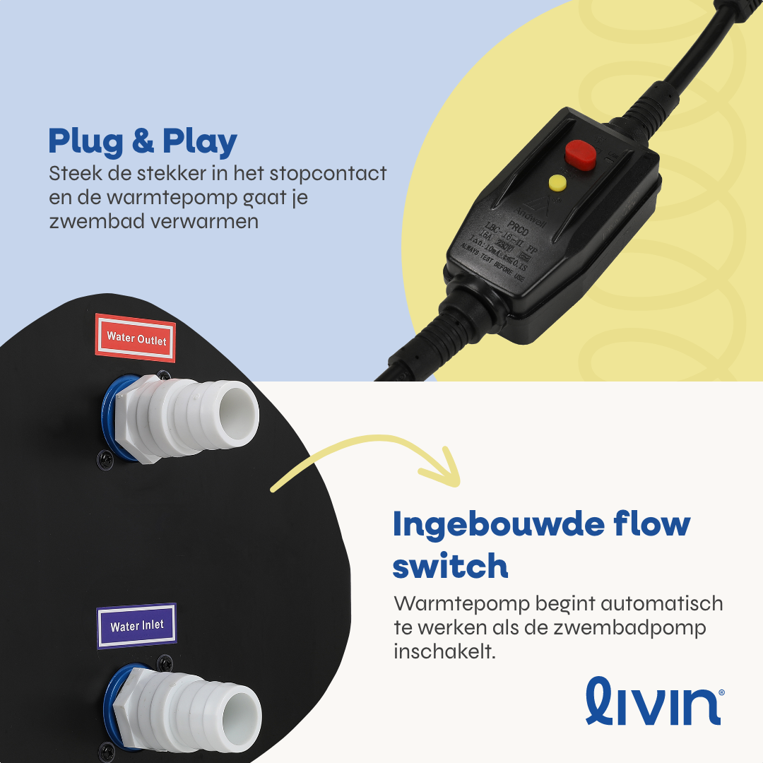 Mini-Schwimmbad-Wärmepumpe 3 kW