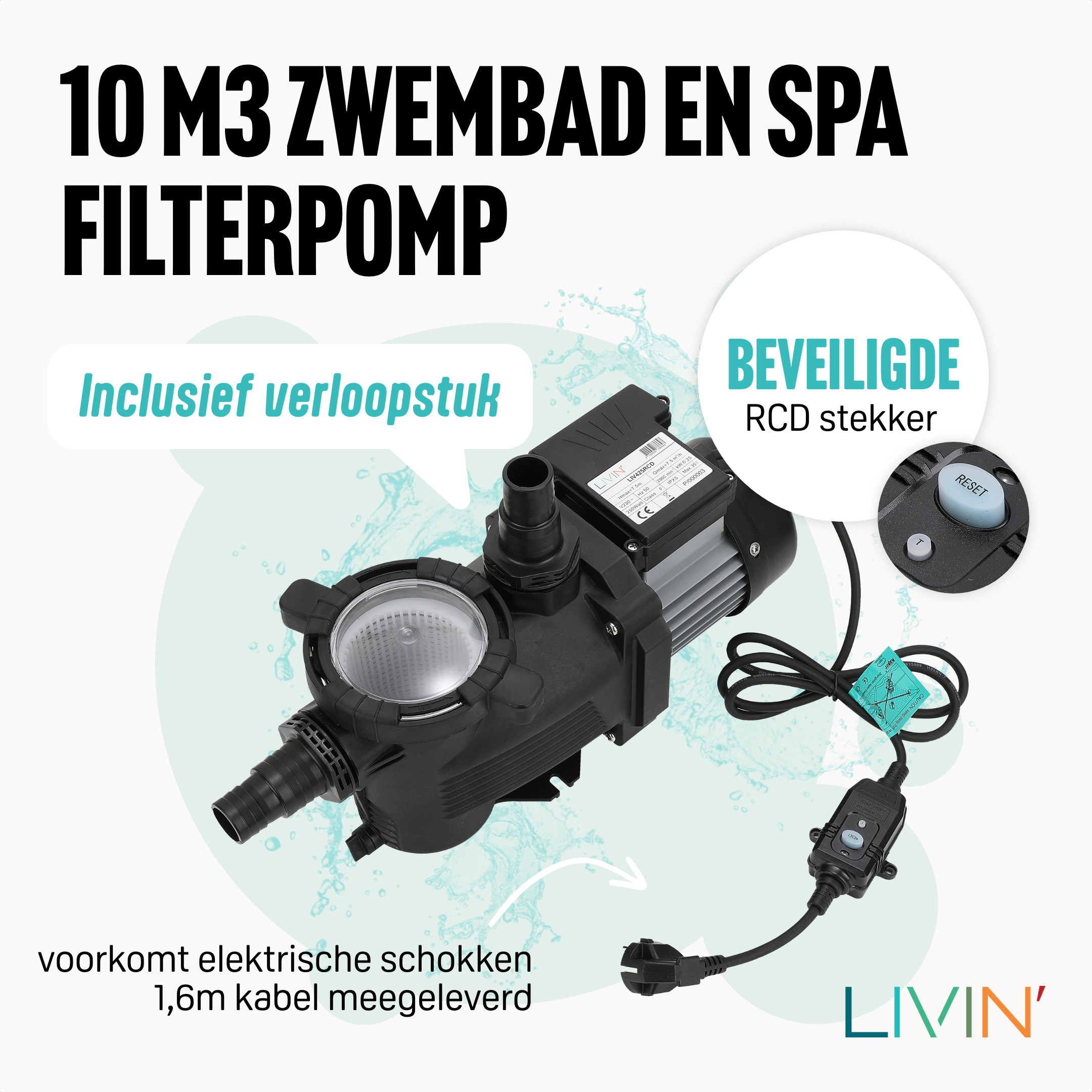 Pompe de filtration piscine - 10m3
